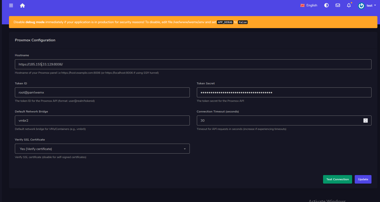 Development Screenshot